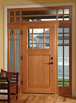 Fir Exterior Door with Sidelites and Transom